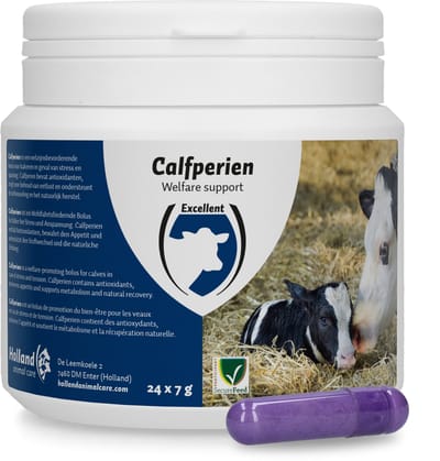 Excellent Calfperien pil – 24 stuks - Welzijnsbevorderende bolus – Ter ondersteuning bij stress en spanning – Geschikt voor kalveren