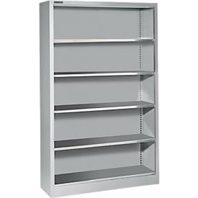 Schäfer Shop Select legbord AS 2412, met 4 in hoogte verstelbare etages, B 1200 x D 400 x H 1935 mm, plaatstaal, alu wit RAL 9006