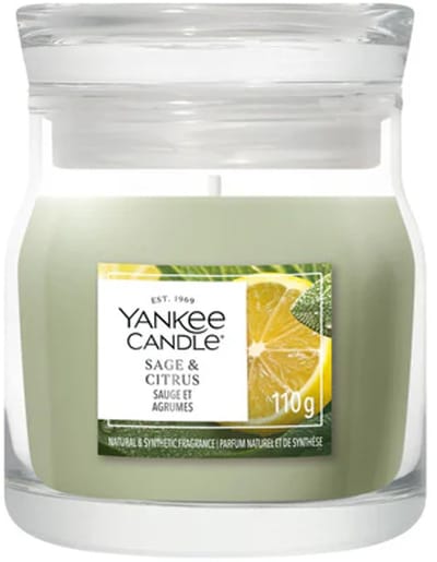 Yankee Candle - Sage & Citrus Small Jar Geurkaars - tot 30 branduren
