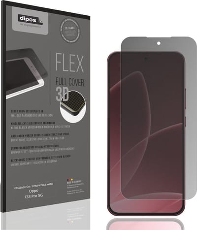 dipos FLEX – Matte Privacy Screenprotector geschikt voor Oppo F33 Pro 5G | Volledige Schermbescherming | Case-Friendly