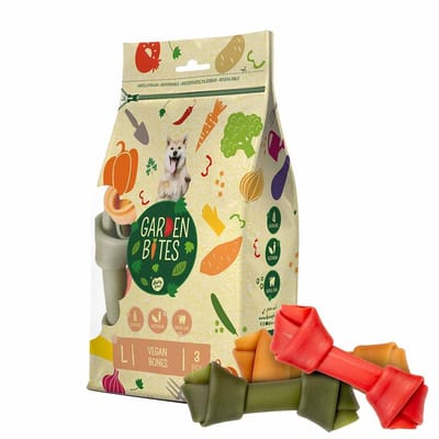 duvoplus Garden Bites - Vegan Bones Hondensnacks - Hondensnoepjes - Vegetarisch & Glutenvrij - Large 3st