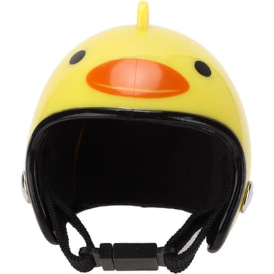 Kippenhelm Kleine Hoofddeksels Grappige Huisdierhelm Accessoires voor Kleine Kuikens en VogelsGele Eend