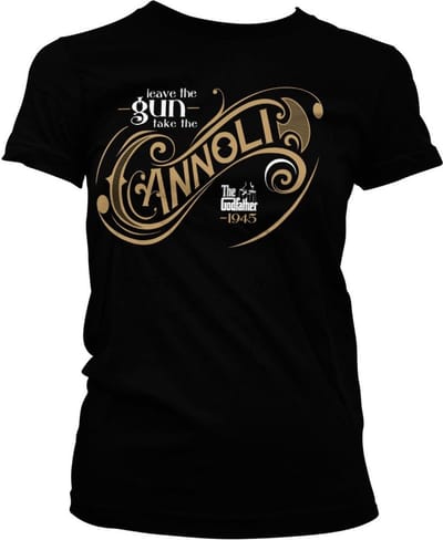 The Godfather Dames Tshirt -L- Leave The Gun, Take The Cannoli Zwart