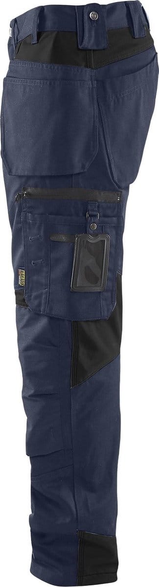 Blaklader Werkbroek met spijkerzakken 1555-1860 - Donker marineblauw/Zwart - C54
