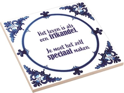 Spreuktegel | Het leven is als een frikandel... 2.0| Kuttegel | Cadeau