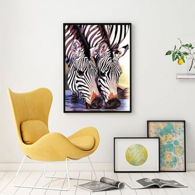 5D diamant borduurwerk dieren diamant schilderij volledige boor Zebra diamant mozaïek volledige set kraal foto 20X30CM black