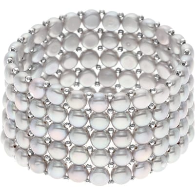 Armband 5 Rijen Echte Zoetwaterperlen - 4 mm