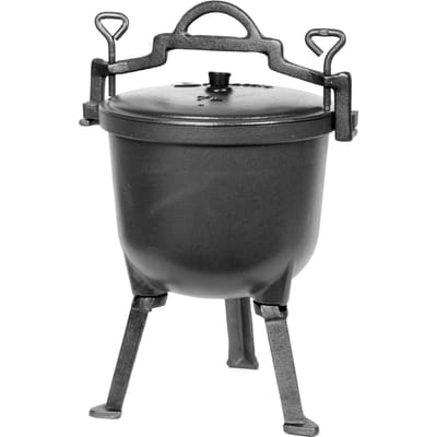 Gietijzeren Hongaarse Jachttafelketel – Perfect voor Kampvuur, Grill en Outdoor Koken!