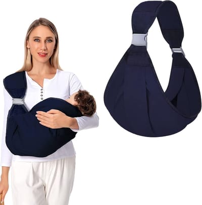 Draagzak - Verstelbare band - Ergonomische peuterdraagzak - Draagbare kinderdraagzak - Peuterdraagzak met veiligheidsgesp - Ademende draagzak - Verstelbare schouderband - Geschikt voor pasgeborenen tot 0-48 maanden - Blauw