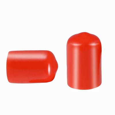 Dailygoods- Draadbeschermers Rood - PVC-Rubber - Flexibel - 20x12mm - 50 Stuks - Bescherming tegen schokken - Schroefkap