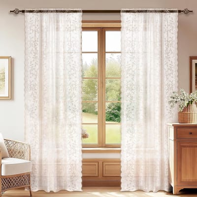Voile-Gordijnen Semi-Transparante Set Van 2, 70x150cm, Binnengordijnen Met Plooiband, Gordijnen Luchtig Lichtdoorlatend, Raamgordijnen Voor De Slaapkamer Woonkamer, Wit