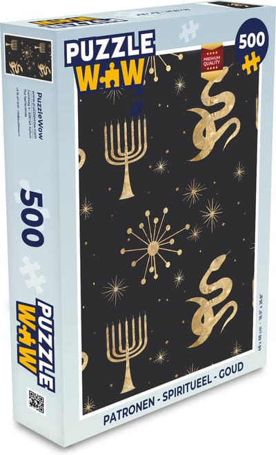 Puzzel Patronen - Spiritueel - Goud - Legpuzzel - Puzzel 500 stukjes