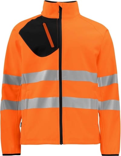 ProJob 6432 SIGNALISATIE SOFTSHELL EN ISO 20471 KLASSE 3 646432 - Oranje/Zwart - XS