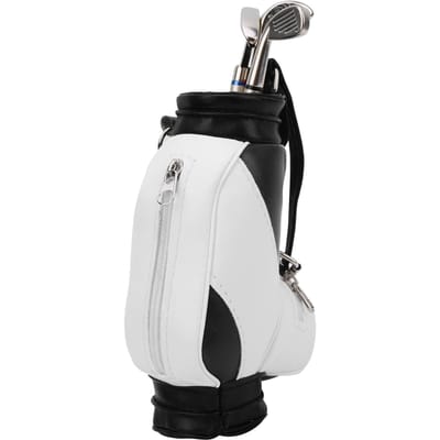 Mini Golf Penhouder met Pen voor Bureau Decoratie Golfcadeau voor Golfer Vrienden Fans Black White white