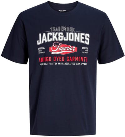 JACK & JONES PLUS - JJELOGO TEE SS O-NECK 2 COL AW26 SN PLS Heren T-shirt