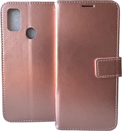 Portemonnee Book Case Hoesje Geschikt voor: OnePlus Nord N10 -  rosegoud