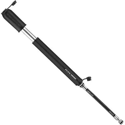 Lezyne Sport Drive HP S - Handpomp - Fietspomp - ABS Flex Hose - Lichtgewicht - Tot 8.3 bar - Presta en Schrader ventielen - Inclusief composiet matrix frame mount - Aluminium/Kunststof - Zwart