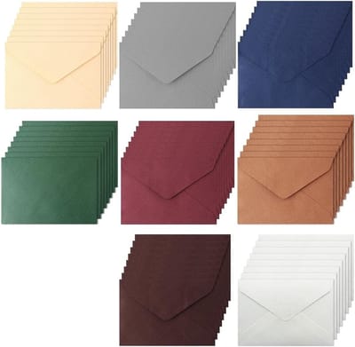 Kleurige Ribbel Enveloppen - 64 Stuks C6 Herbruikbare Enveloppen voor Feestdagen, Bruiloften en Verjaardagen (8 Kleuren)