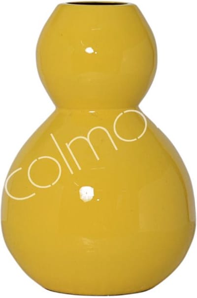 Colmore by Diga vaas metaal geel Enamel 15x15x21cm