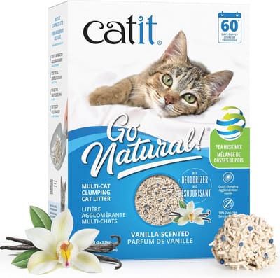 Kattenbakvulling voor Veel Katten - Natuurlijke Bentonite Mix met Erwtenschaal