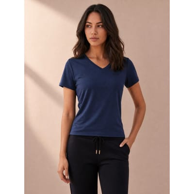 Sjeng Sports INES - Maat: S Blue Nox - Tennis Shirt Vrouwen - Sportshirt - 90% polyester, 10% elastaan