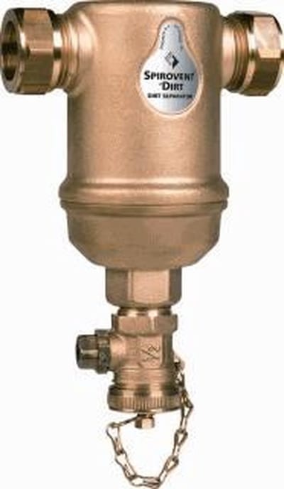 Spirotech Spirotrap vuilafscheider horizontaal - 22mm - 2x knel - AE022