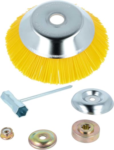 Onkruidborstel Nylon - Onkruidverwijderaar Bosmaaier - Terrassen Reinigen - Flexibele Nylon Borstels - 826 gram - Zilver