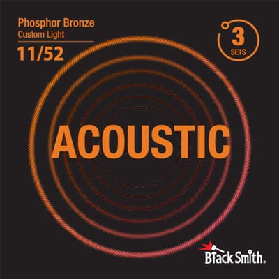 BlackSmith PB-1152-3P Snaren voor Akoestische Gitaar (11-52) 3-Pack (incl. 2x Gratis .011 Snaar)