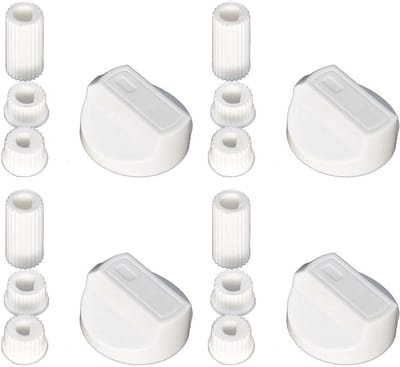 Fornuis Bedieningsknoppen - Oven Knoppen - Apparaat Reparatie - Universele Pasvorm - 4 stuks - Wit