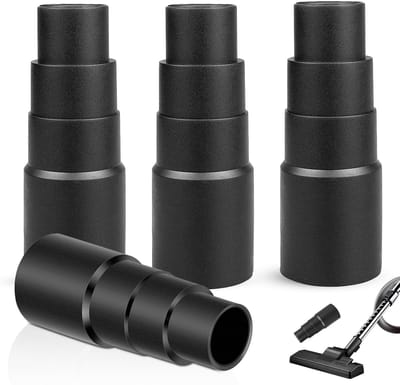 MTTProducts - Universele Slangaansluiting - Vacuüm Adapter - 4 Stuks - Zwart - Reducer voor Standaard Slangen - Geschikt voor Werkplaats - PVC