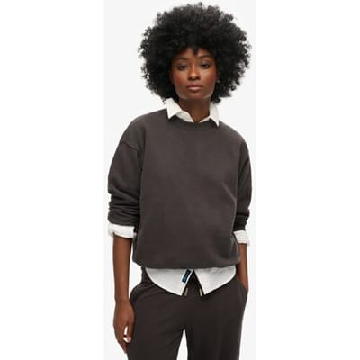 Superdry Essential Logo Sweatshirt met Relaxed fit Zwart Grootte: 42