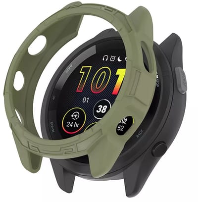 Strap-it Robuust TPU hoesje - bescherm case geschikt voor de Garmin Forerunner 265 (groen)