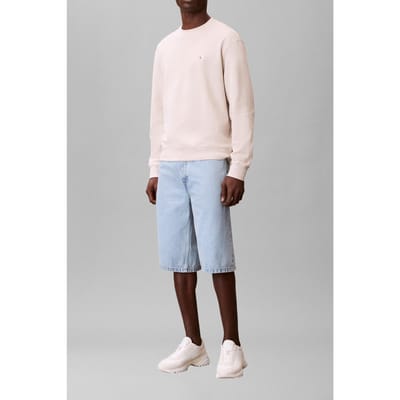 Calvin Klein Ls Eu 350terry Badge Sweatshirt Oatmeal Size: S | Sweaters Outlet | Heren | Beige