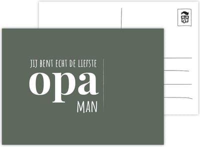 Je bent echt de liefste Opa Man ansichtkaart