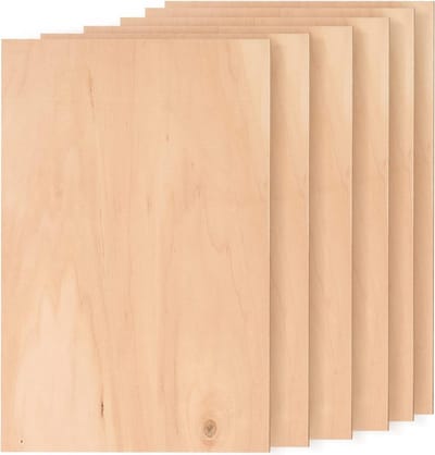 40 Pack 200 x 100 x 3mm Basswood Platen voor Ambachten, Houtbranden en Laserprojecten, Onbehandeld Plywood voor Creatieve Projecten