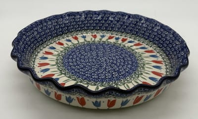 Bunzlau keramiek quichevorm 26 cm Tulip Royal