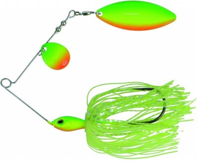 Predox Spintexx Double Blade 23 g - krachtige spinnerbait met dubbele bladen en zachte skirt voor roofvissen Fire Tiger