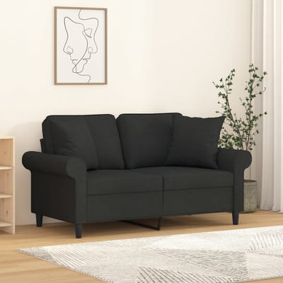vidaXL - Sierkussens - 2 - st - 40x40 - cm - stof - zwart