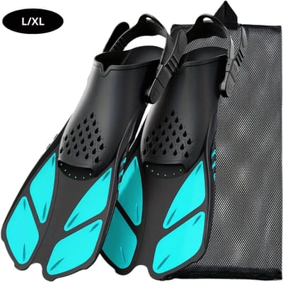 Bovista Zwemvliezen Voor Kinderen & Volwassenen - Flippers - Zwemflippers - Snorkelset - Groen - L/XL