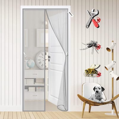Magnetische hordeur 105 x 200 cm - Houd insecten buiten, eenvoudige installatie
