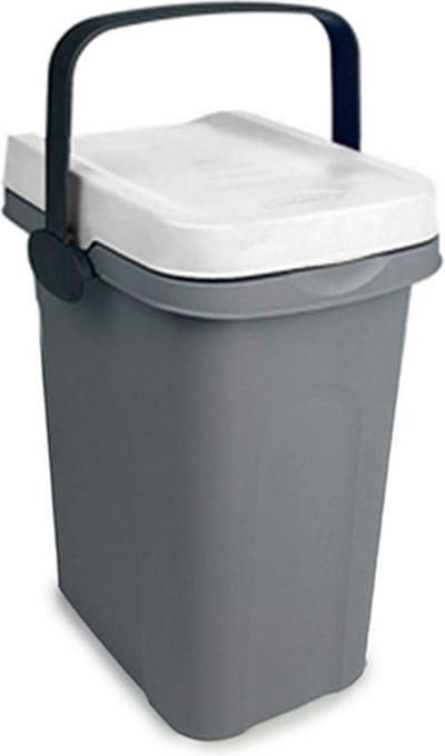 Afvalbakje aanrecht - 'Home Eco System' - Afvalscheiding - Afvalemmertje - Draaghengsel - 7 Liter - Wit