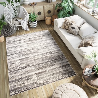 Tapiso Petra Vloerkleed Houten Slaapkamer Tapijt Maat- 80x150
