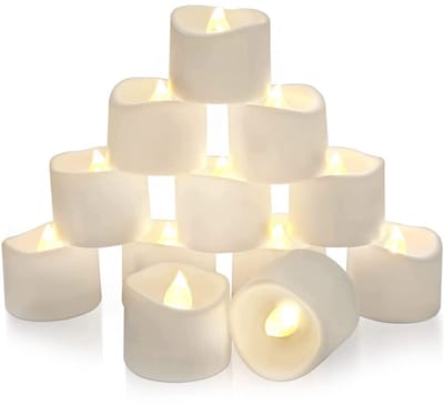 Dailygoods- LEDtheelichtjes 12 Stuks - Nep Kaarsen met Bewegende Vlam