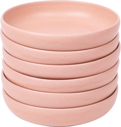 Kade 171 Madeira diepe borden 6 stuks 18,5 cm - pastaborden Portugees stoneware roze
