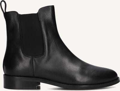 Notre-V 3422 Enkellaarsjes - Enkelboots met rits - Dames - Zwart - Maat 38