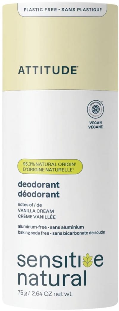 Attitude - Vanilla Cream Baking Soda Free Deodorant - 75gr