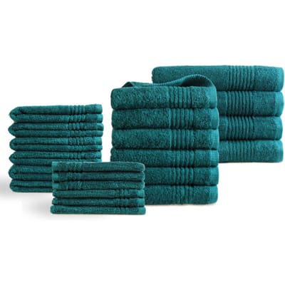 Phlox Handdoeken 22 delig set supreme oeko-tex made in green 600 g/m2 zacht