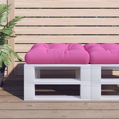 vidaXL - Palletkussen - 58x58x10 - cm - oxford - stof - roze