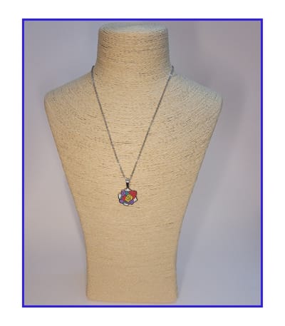 HÕBE – Rosa Zilver ketting – Gerecycled Edestaal– Collier – Handgemaakte Sieraad – Accessories – Dames Ketting – Karabijnhaaksluiting – 45 cm Lengte