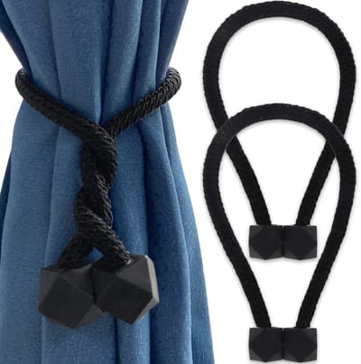 Dailygoods- Gordijnbanden Sterk Magnetisch - Gordijnhouders - Decoratieve Accessoires - Muurbevestiging Vrij - Eenvoudig te Gebruik - Schadevrij